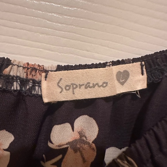 Floral Off-Shoulder Dress - Black - Picture 4 of 4